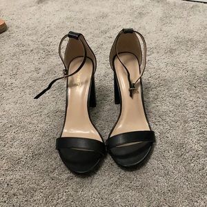 Black Strap Heels